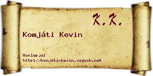 Komjáti Kevin névjegykártya